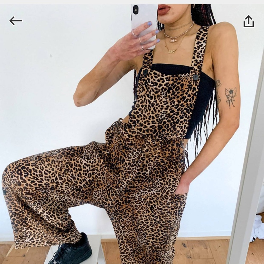 asos cheetah print overalls